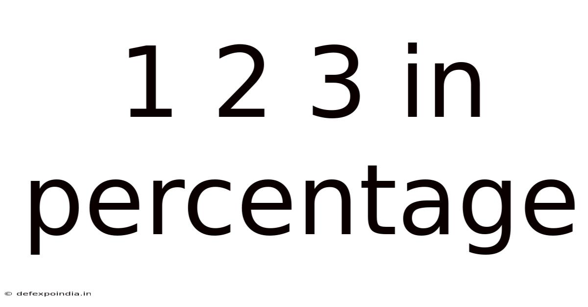 1 2 3 In Percentage