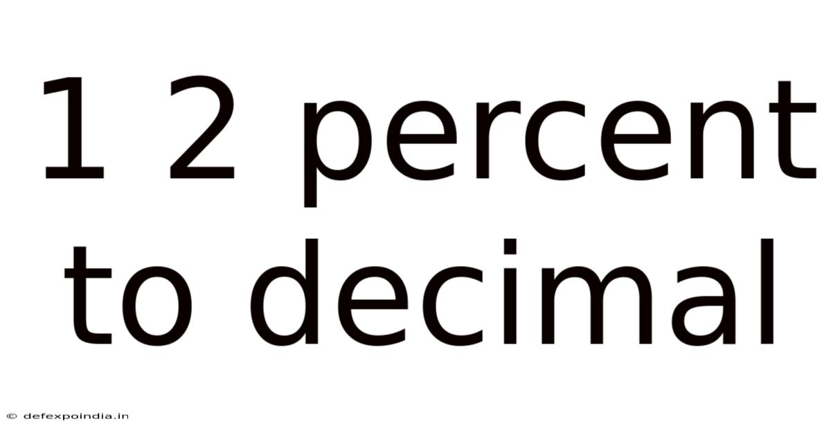 1 2 Percent To Decimal