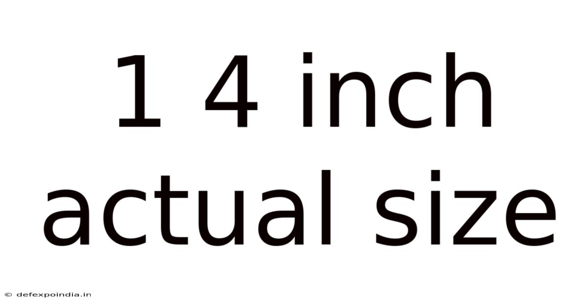1 4 Inch Actual Size