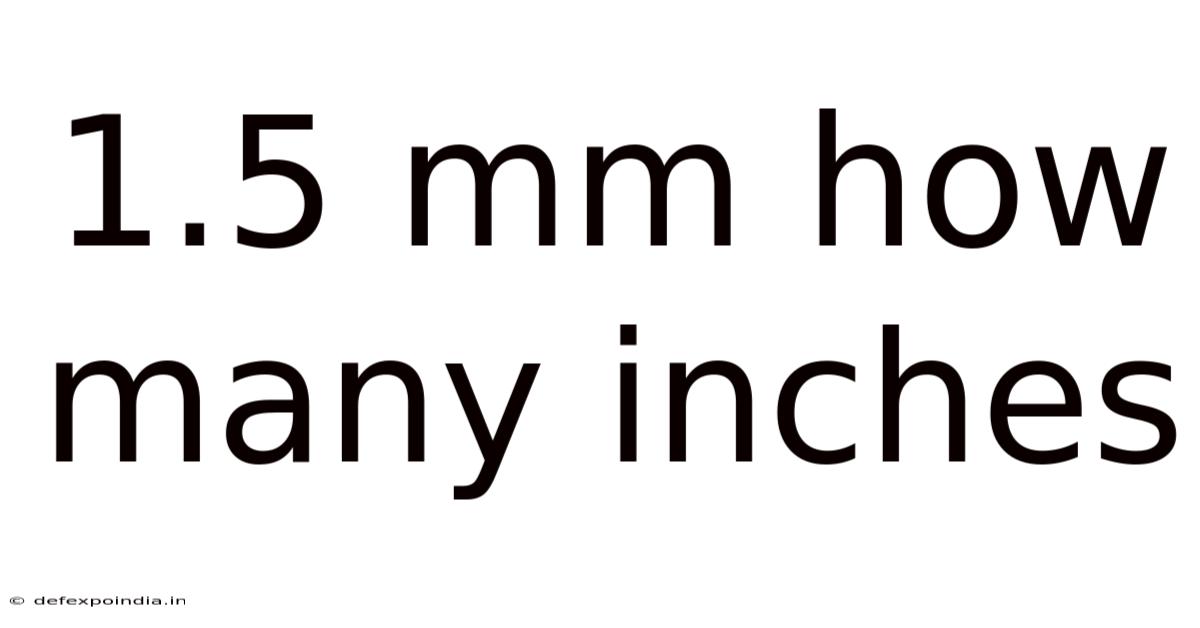 1.5 Mm How Many Inches