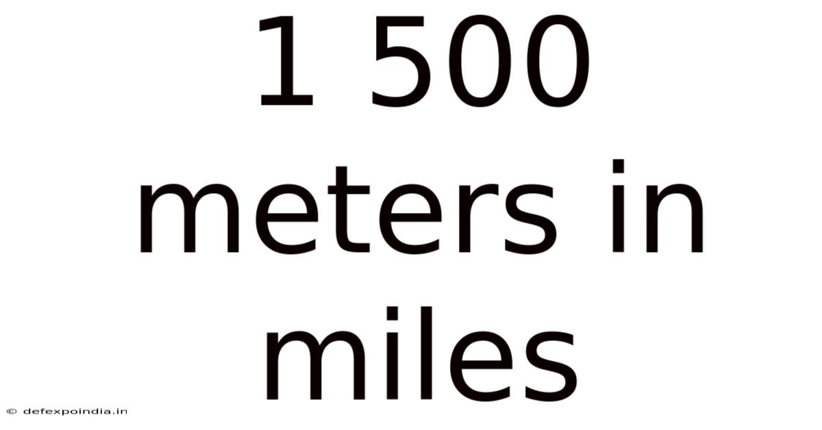 1 500 Meters In Miles