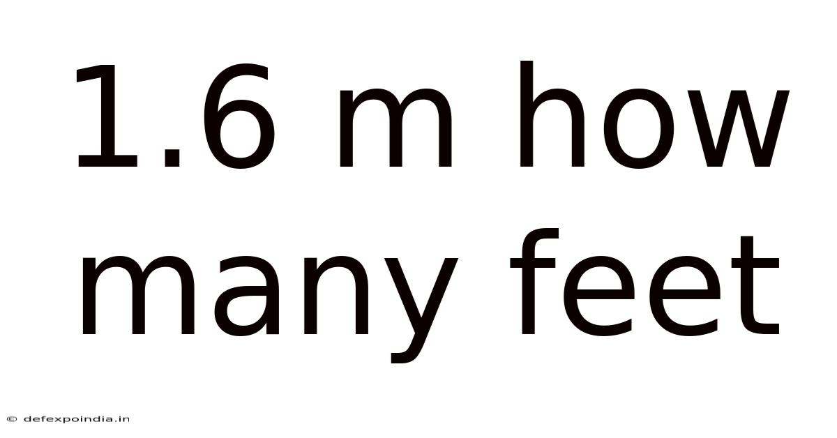 1.6 M How Many Feet