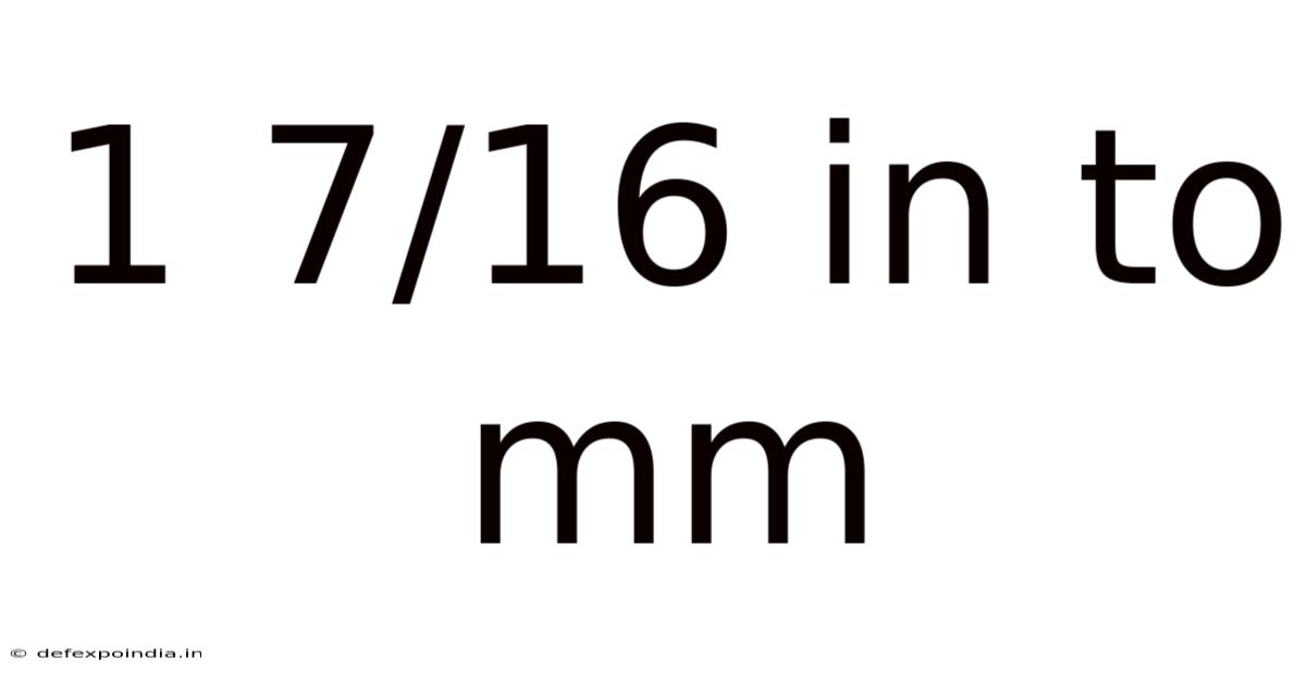 1 7/16 In To Mm
