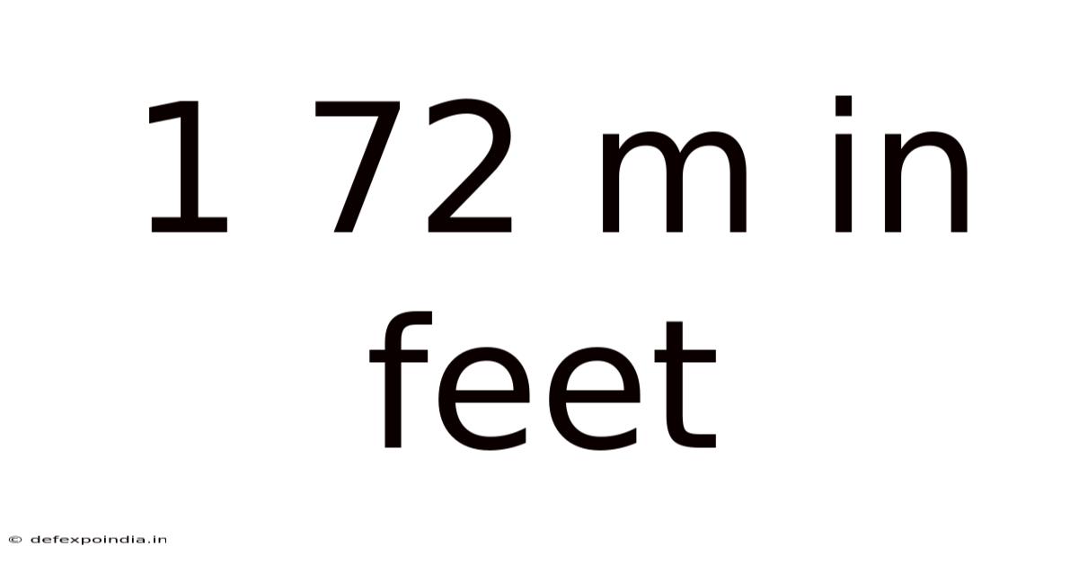 1 72 M In Feet