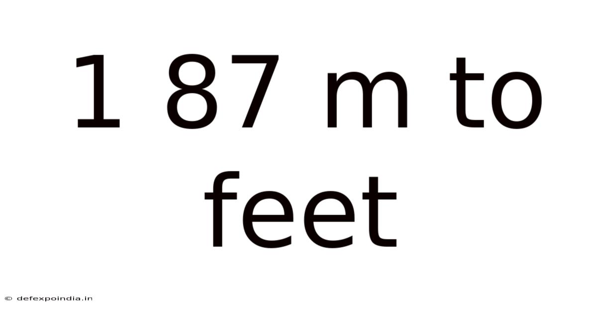 1 87 M To Feet