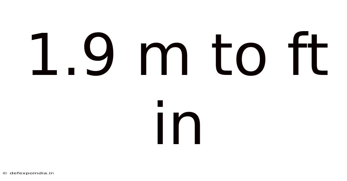 1.9 M To Ft In