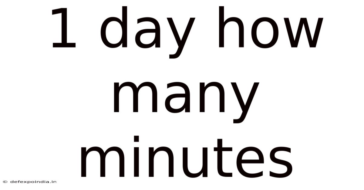 1 Day How Many Minutes