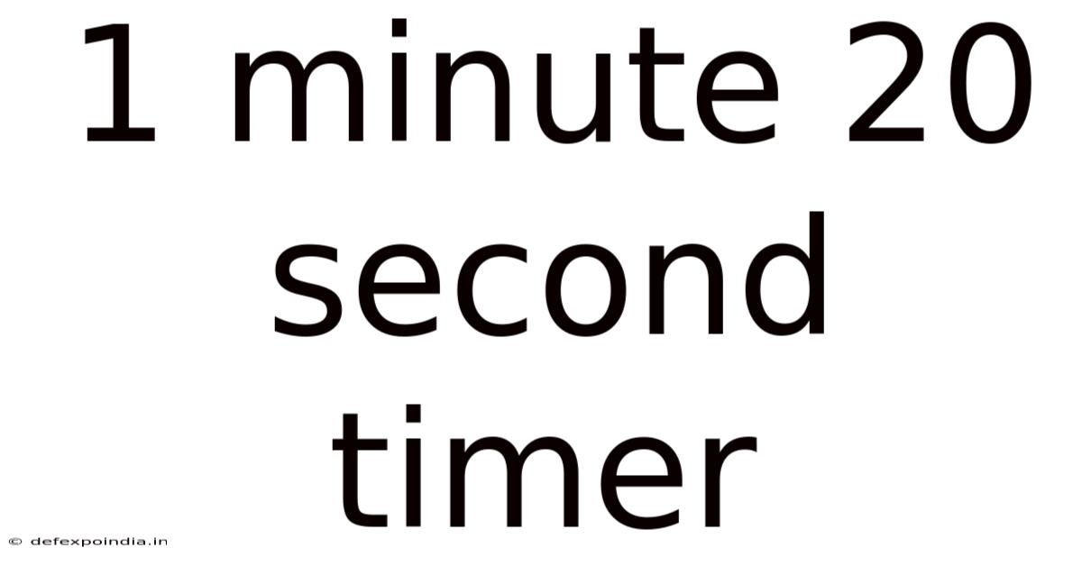 1 Minute 20 Second Timer