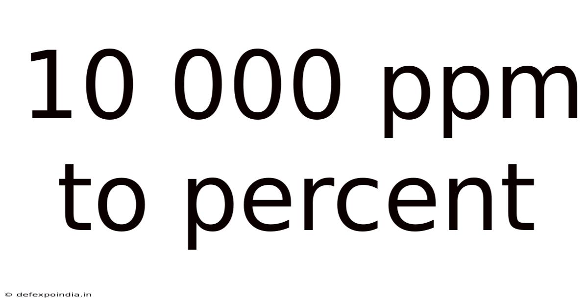 10 000 Ppm To Percent
