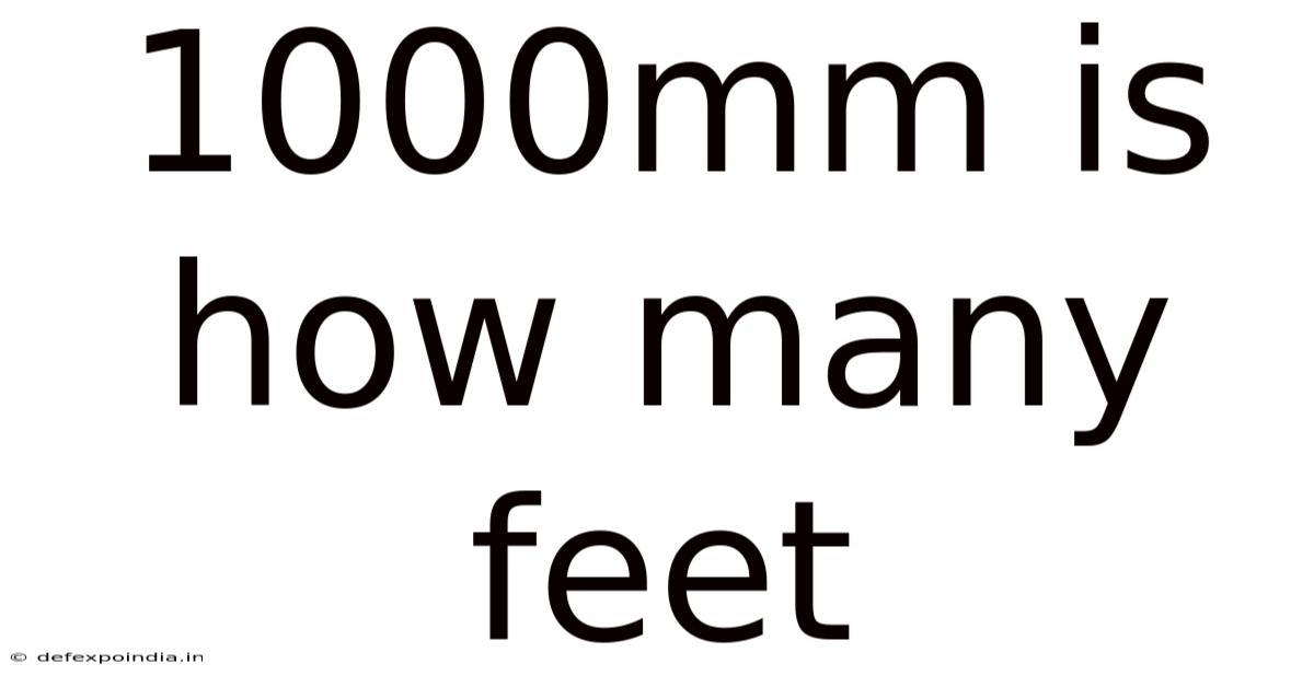 1000mm Is How Many Feet