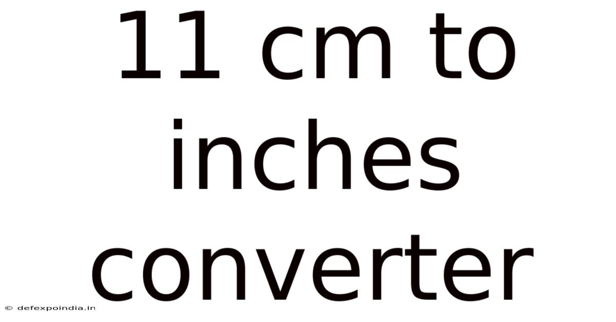 11 Cm To Inches Converter