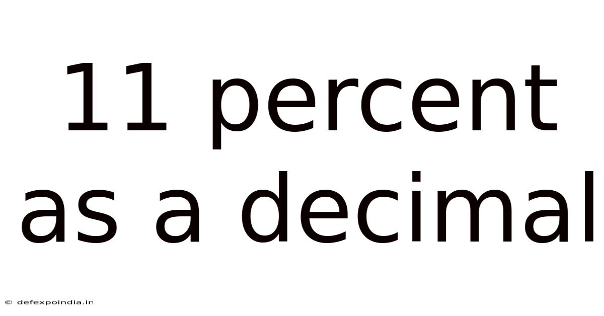 11 Percent As A Decimal