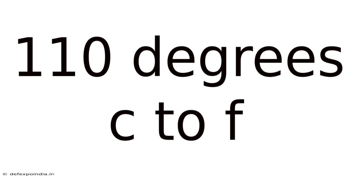 110 Degrees C To F