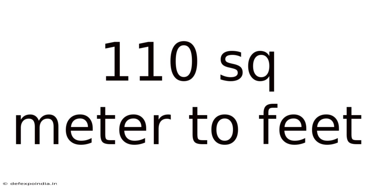 110 Sq Meter To Feet