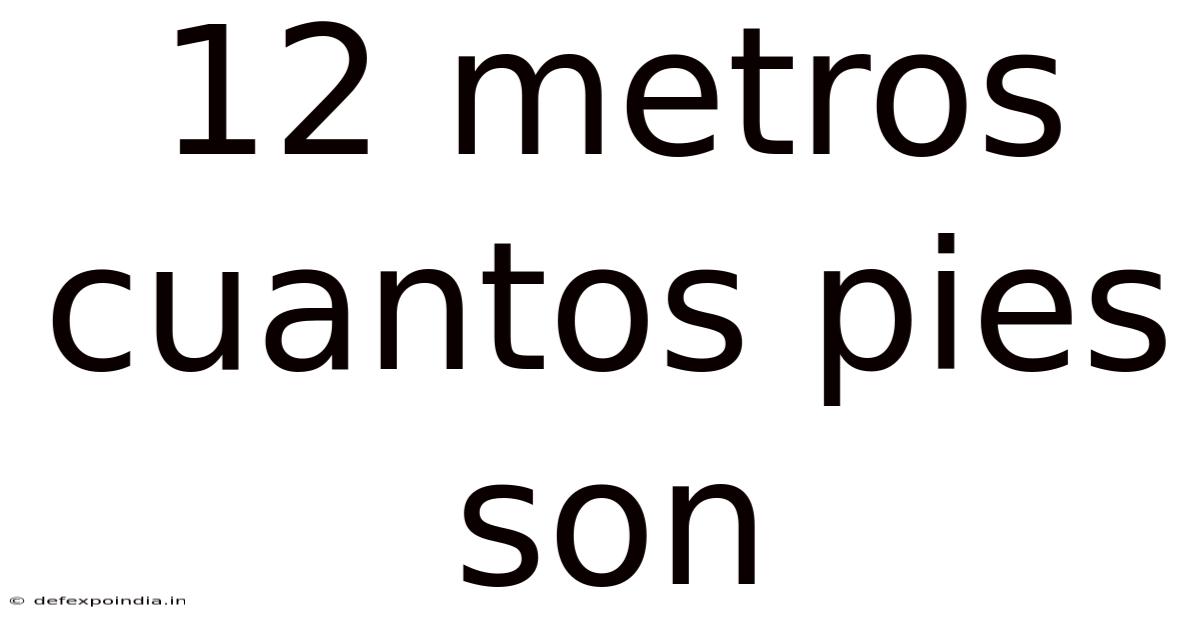 12 Metros Cuantos Pies Son