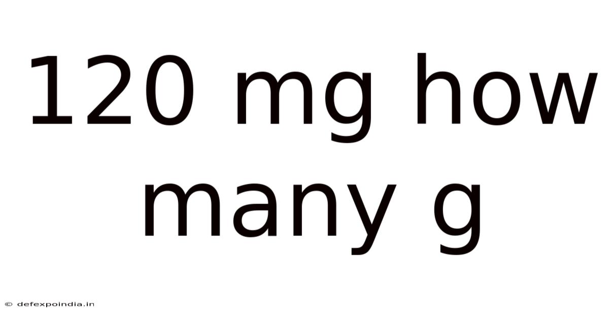 120 Mg How Many G