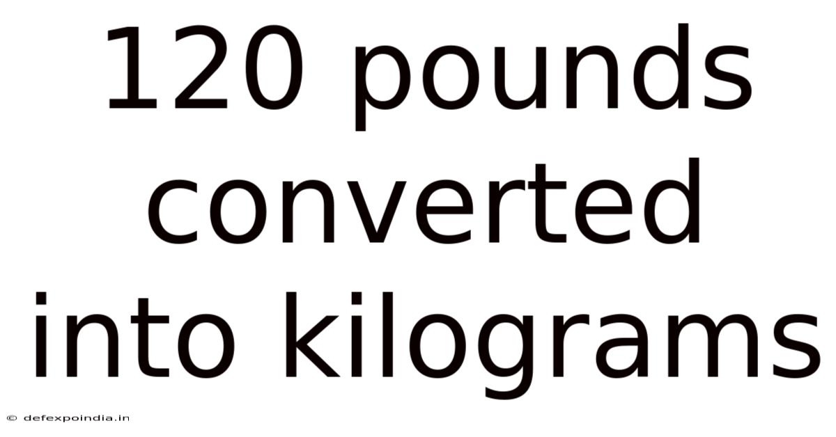 120 Pounds Converted Into Kilograms