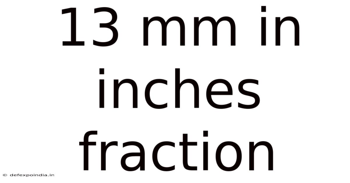 13 Mm In Inches Fraction