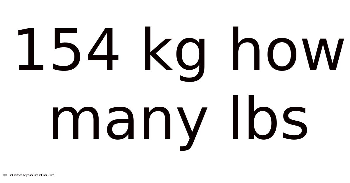 154 Kg How Many Lbs
