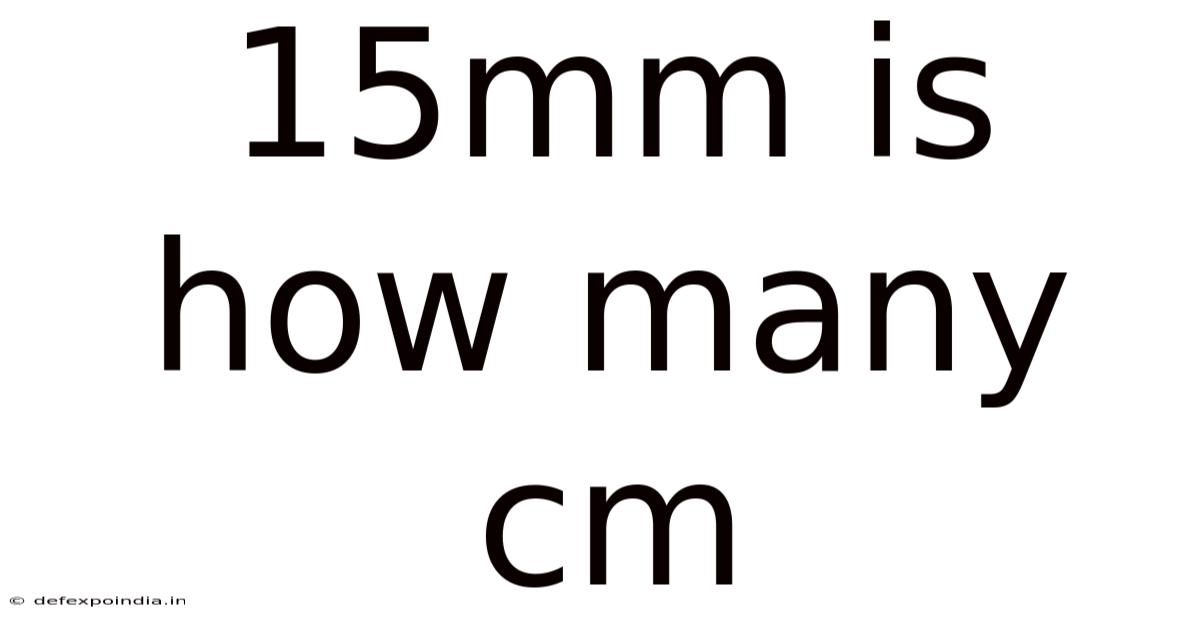 15mm Is How Many Cm