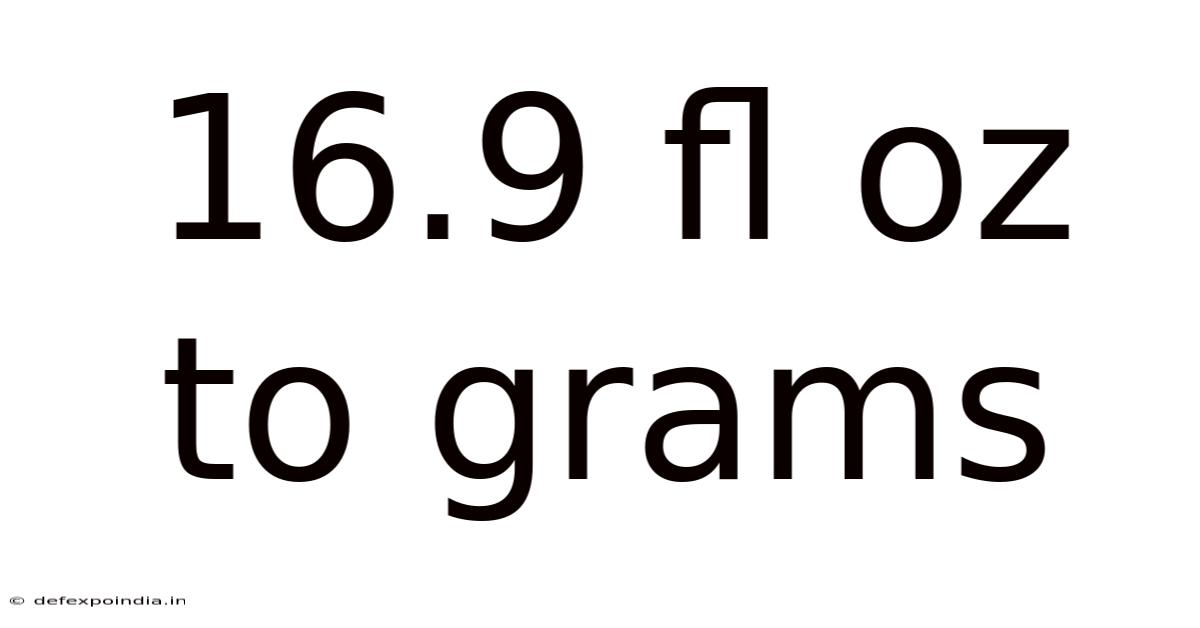 16.9 Fl Oz To Grams