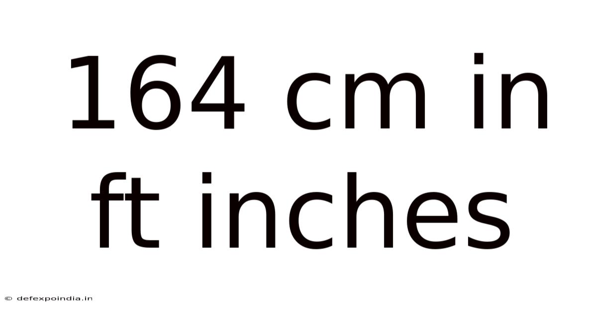 164 Cm In Ft Inches