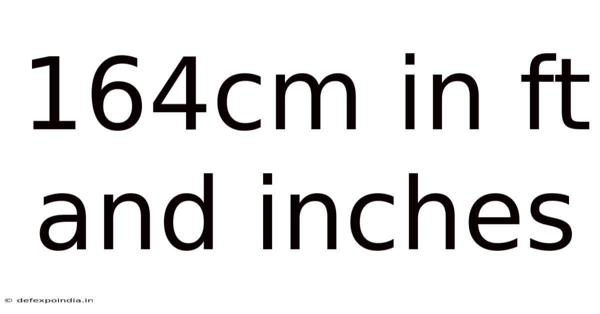 164cm In Ft And Inches