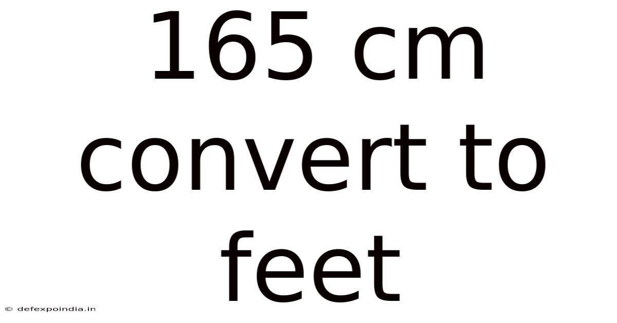 165 Cm Convert To Feet