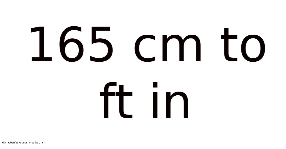 165 Cm To Ft In