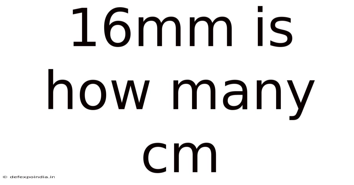 16mm Is How Many Cm