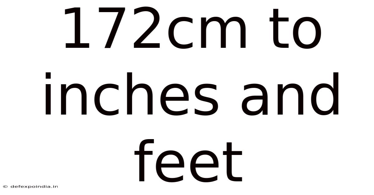 172cm To Inches And Feet