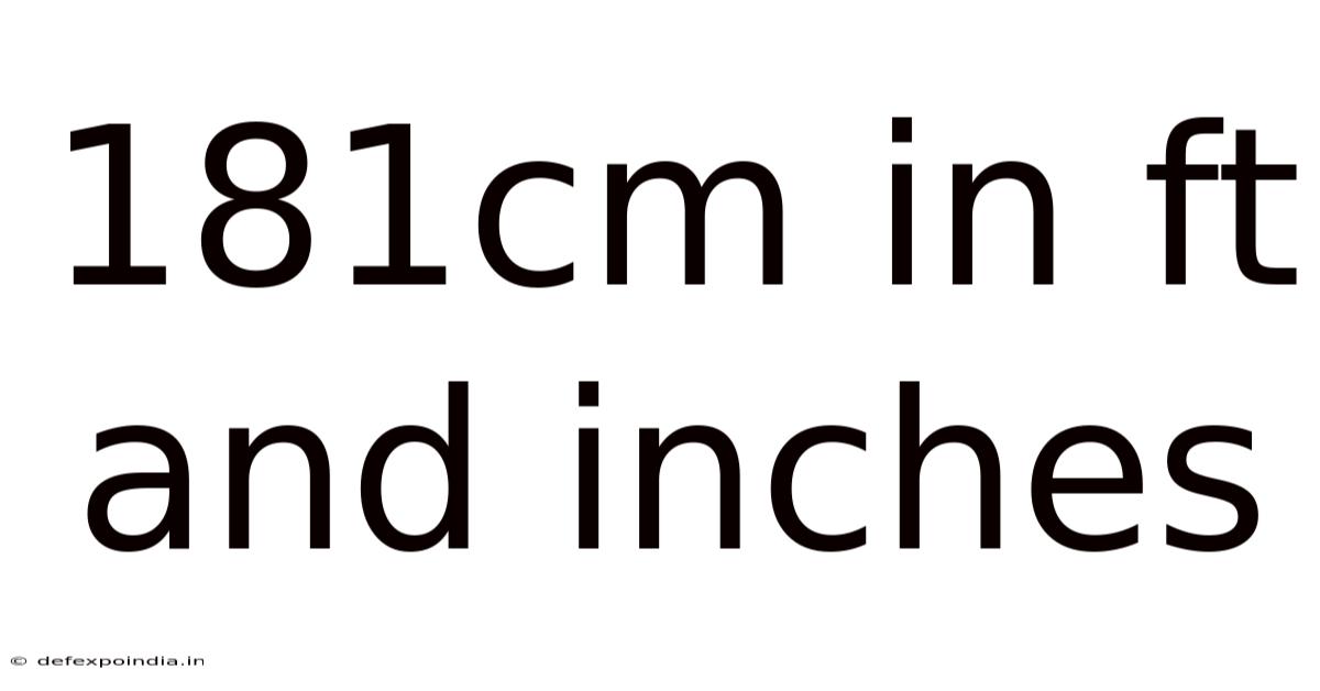 181cm In Ft And Inches