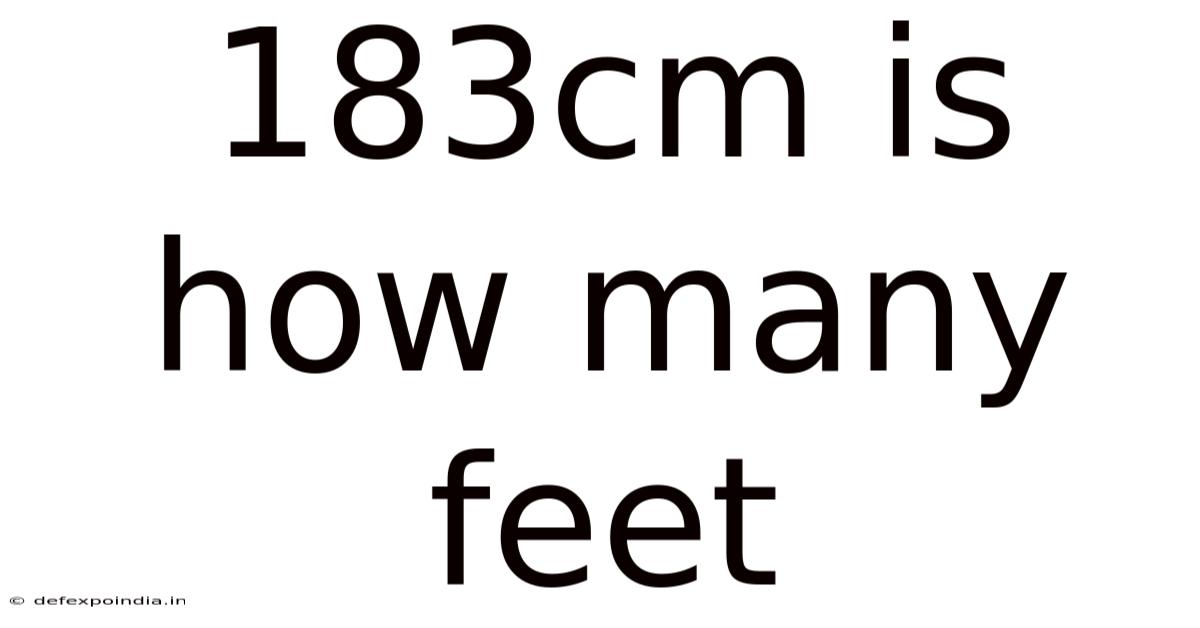 183cm Is How Many Feet