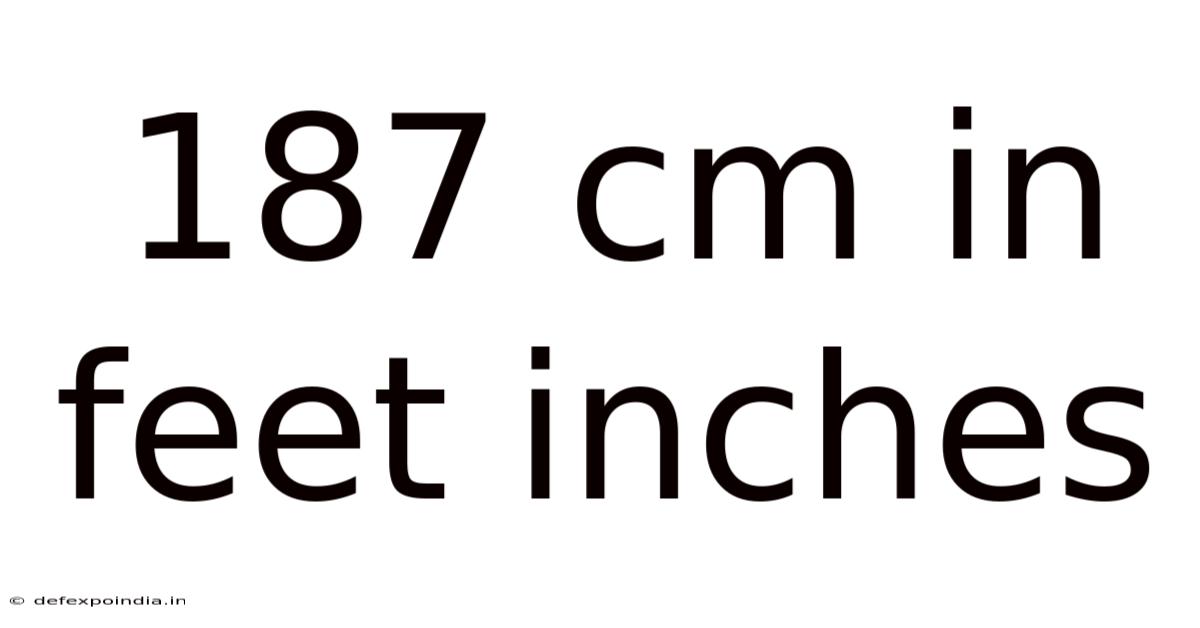 187 Cm In Feet Inches