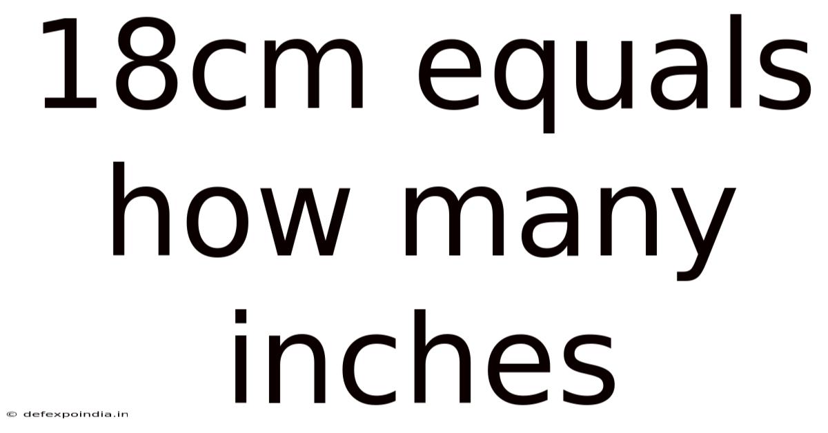 18cm Equals How Many Inches