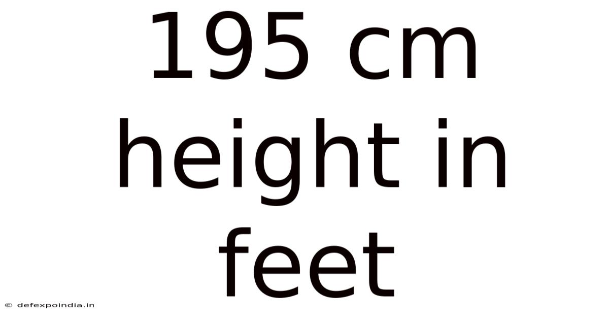 195 Cm Height In Feet