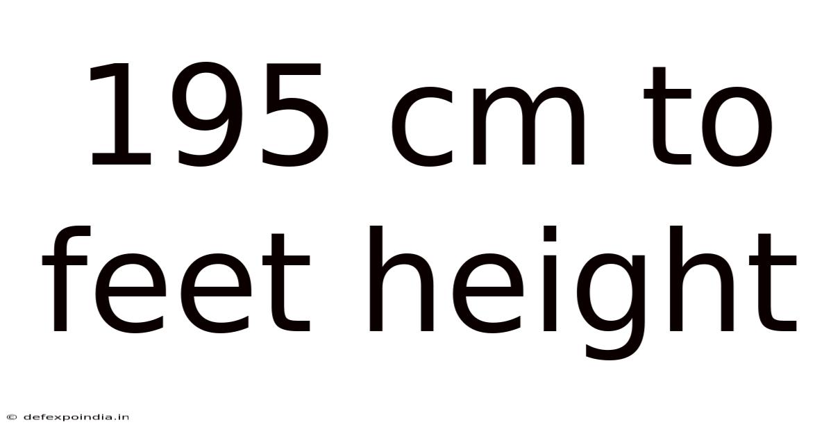 195 Cm To Feet Height