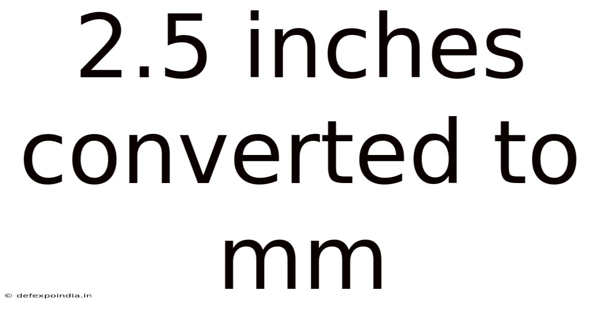 2.5 Inches Converted To Mm