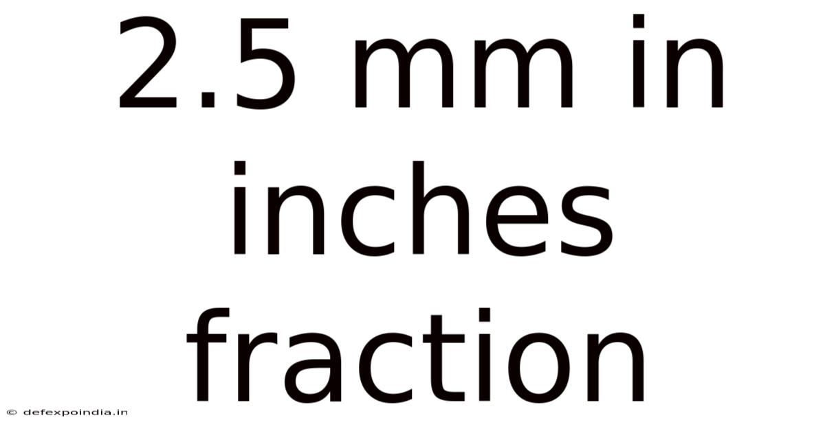 2.5 Mm In Inches Fraction