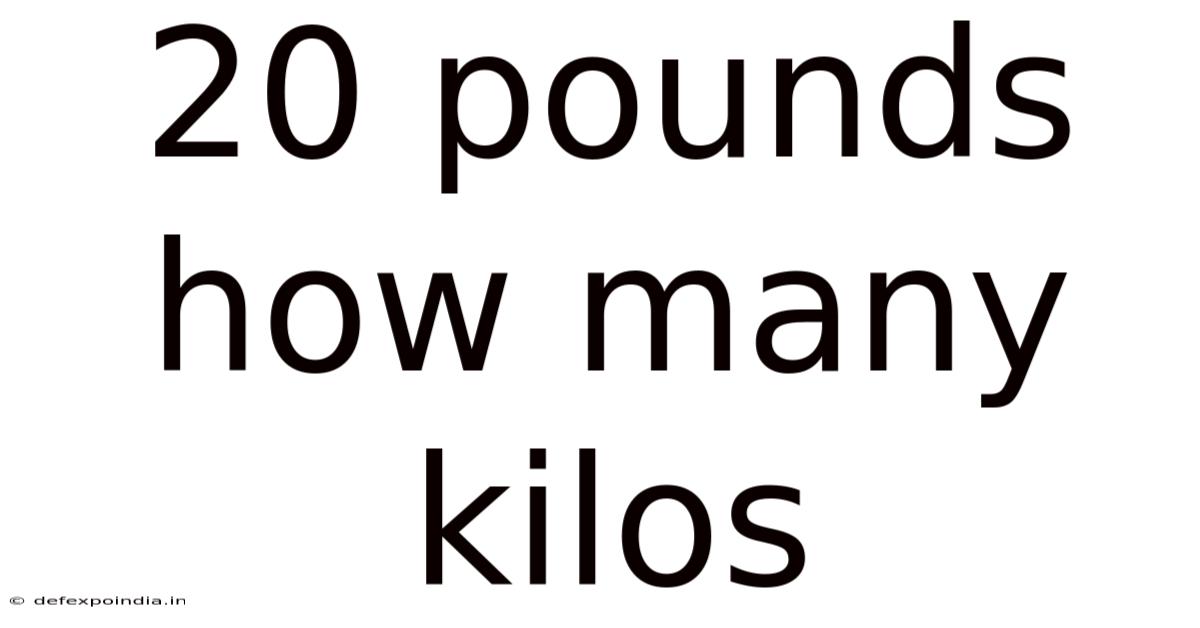 20 Pounds How Many Kilos