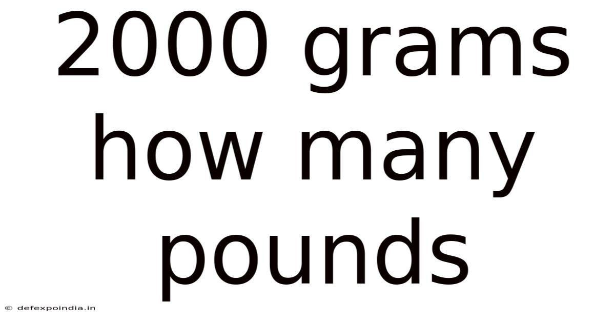2000 Grams How Many Pounds