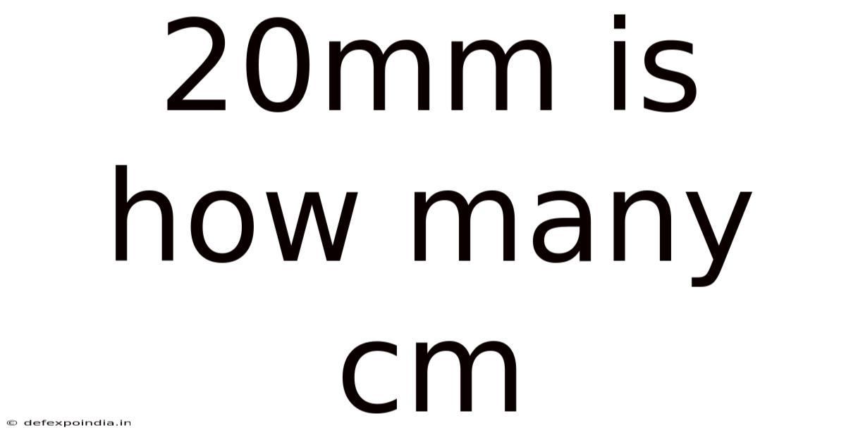 20mm Is How Many Cm