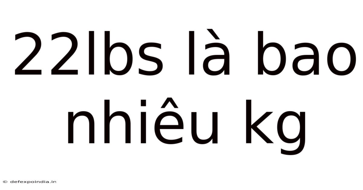 22lbs Là Bao Nhiêu Kg