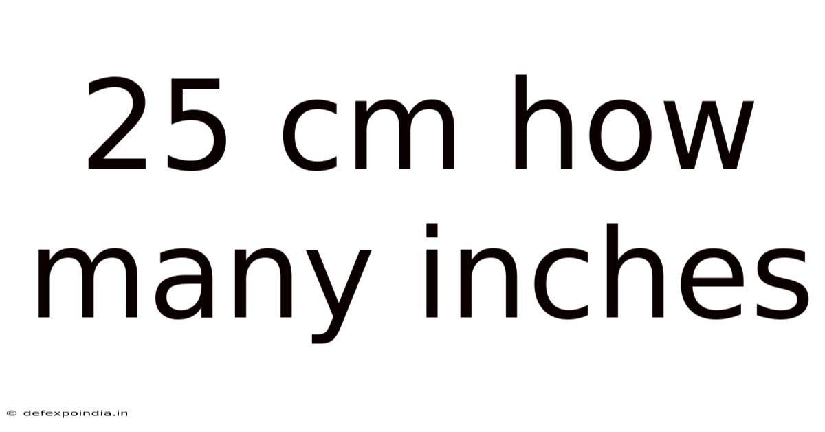 25 Cm How Many Inches