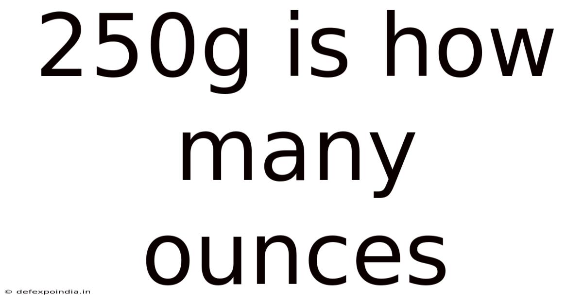 250g Is How Many Ounces