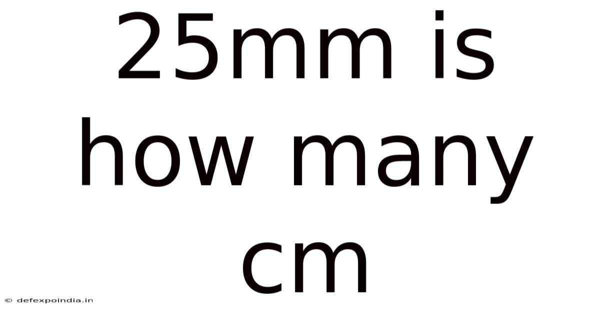 25mm Is How Many Cm