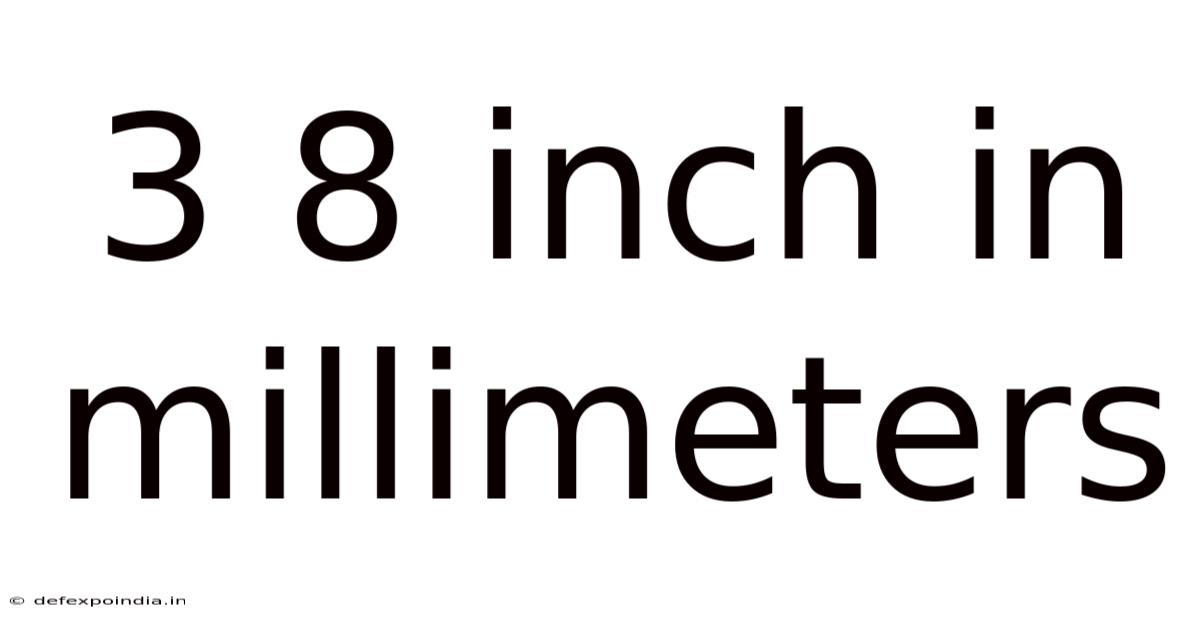 3 8 Inch In Millimeters