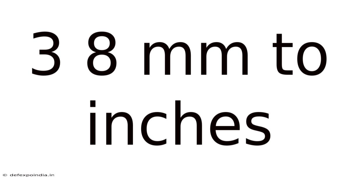 3 8 Mm To Inches