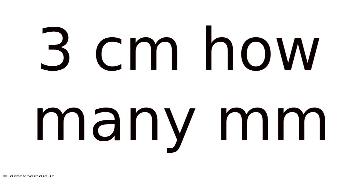 3 Cm How Many Mm