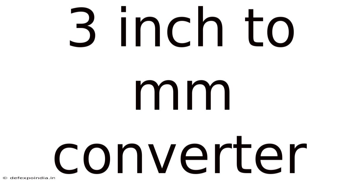 3 Inch To Mm Converter